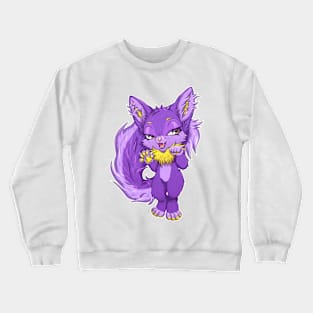 Purple Kitty Crewneck Sweatshirt